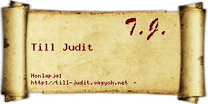 Till Judit névjegykártya